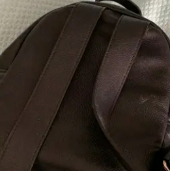 BETSEY JOHNSON Black Vegan Faux Leather Backpack Purse with Oversized Bow - Picture 6 of 8